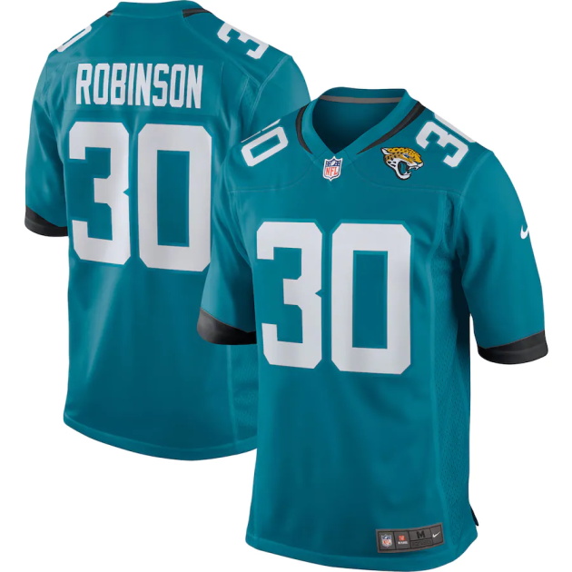 mens nike james robinson teal jacksonville jaguars game jersey